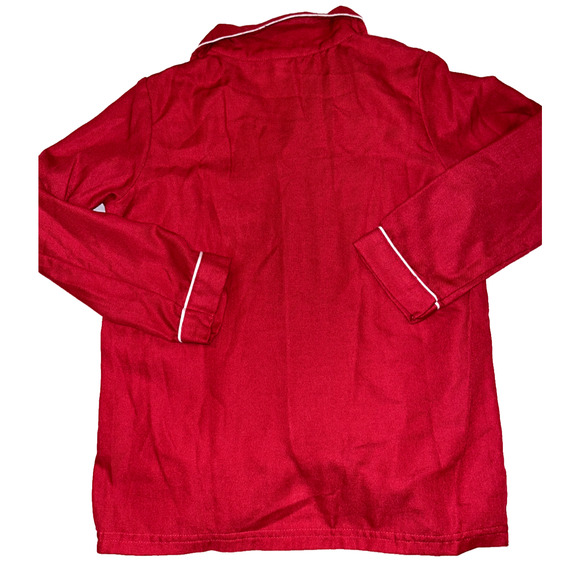 Gymboree Red Holiday/ Christmas Rudolph Pajama Button Up Shirt Medium 7-8 Unisex - Picture 2 of 5